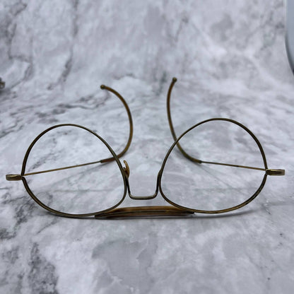 Vintage Brass Aviator Eyeglasses Frames With Celluloid Bridge SE9
