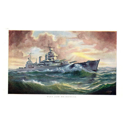 USS San Francisco Cruiser 1957 - Original Postcard TJ8-5