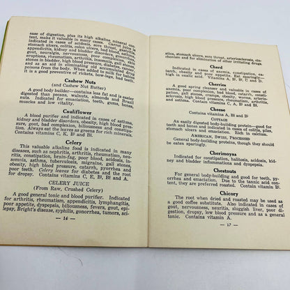 1953 Medicinal Value of Natural Foods By WH Graves BA1
