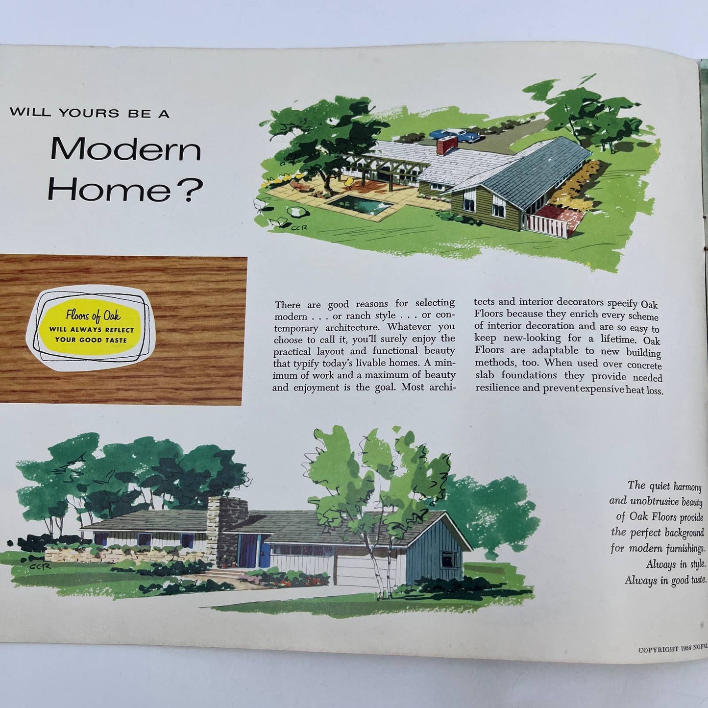 1950s MCM NOFMA Oak Floors Advertising Booklet Brochure TH7