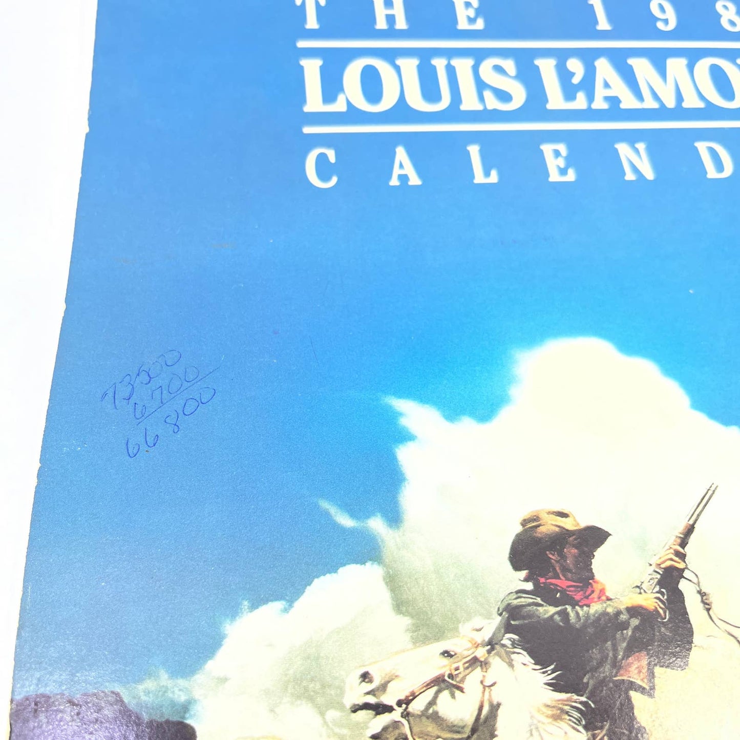 1988 Louis L'amour's Calendar - Book Art Cowboys Wild West Western Cover TF5-2