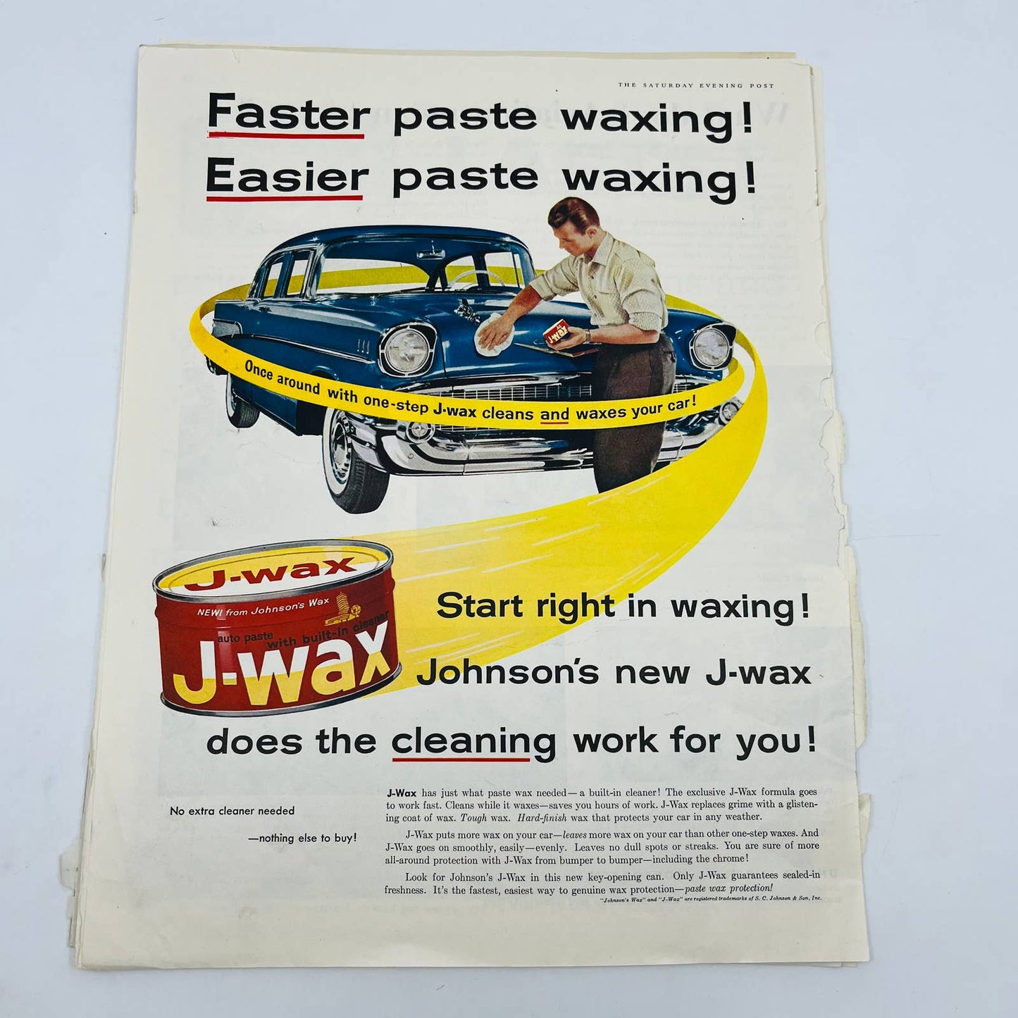 1950s Set of 8 Automotive J-Wax Simoniz Motor Oil Original Print Ads TA8