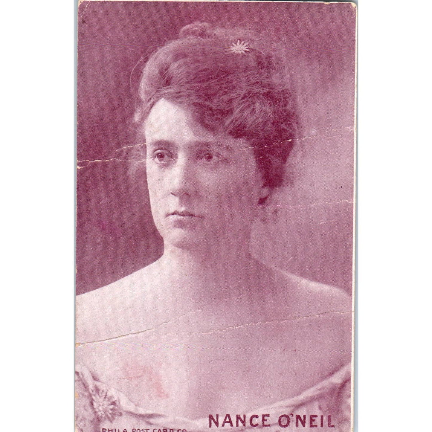 Antique Postcard RPPC Victorian Photo Nance O'Neil Phila Post Card Co SE8