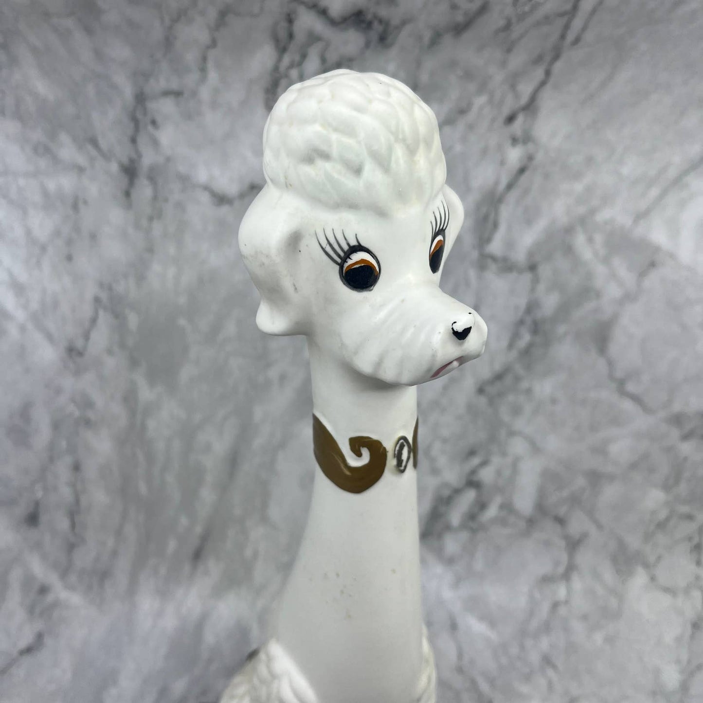 1950s Large NAPCOWARE Long Neck White Poodle Dog Figurine Japan 14" TI8