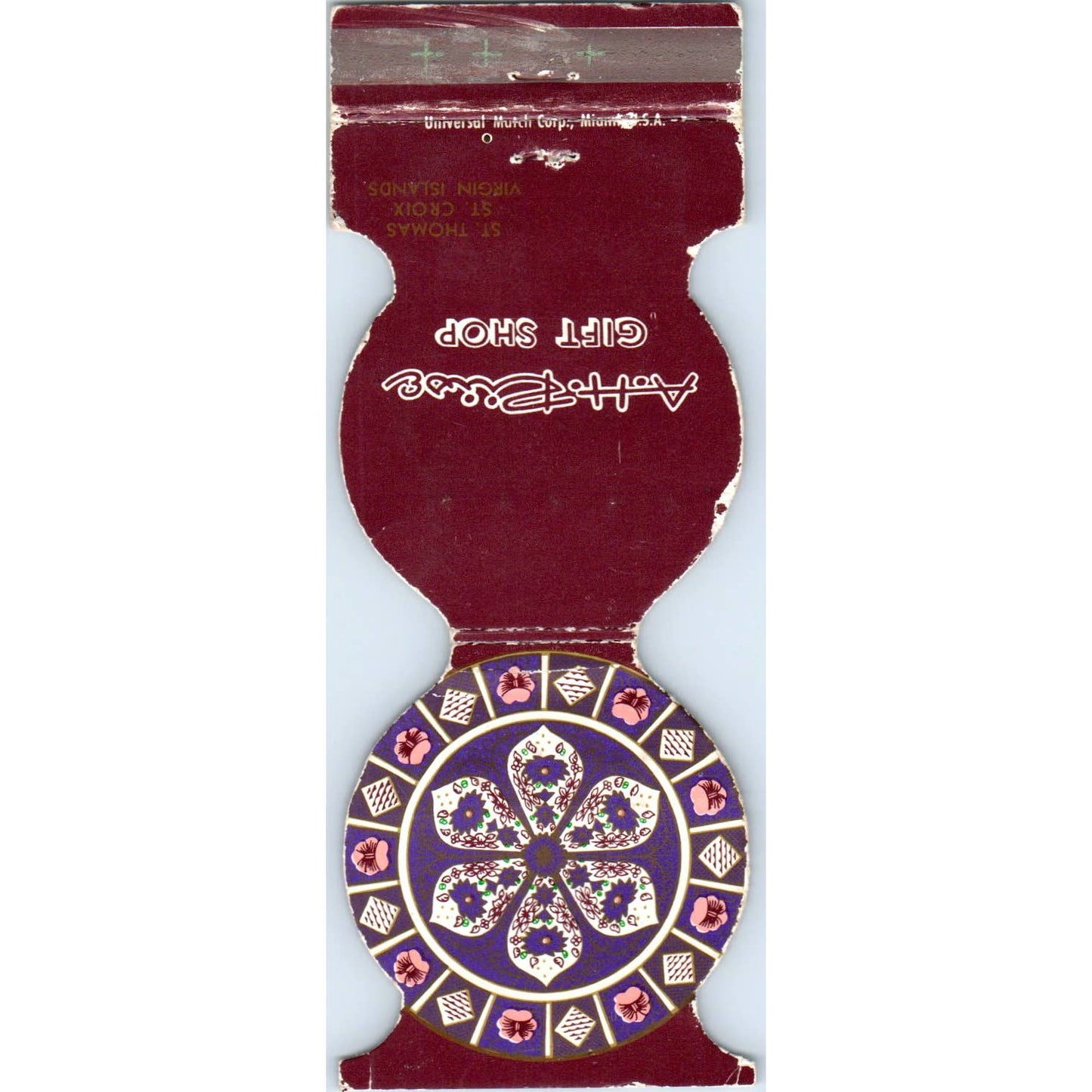 A.H. Riise Gifts ST. THOMAS ST. CROIX VIRGIN ISLANDS Matchbook Cover SA1-M3