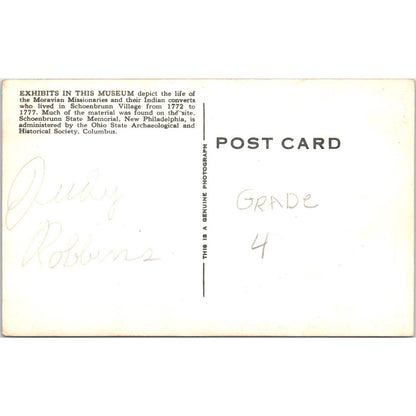 Vintage Postcard Schoenbrunn Village Museum Ohio TD9