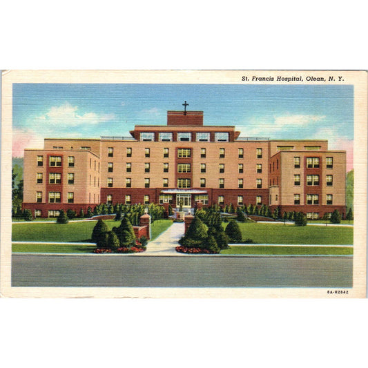 St. Francis Hospital Olean New York - Original Postcard TJ7-RP3