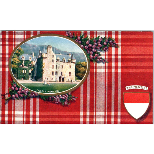 Scottish Clans - The Menzies Raphael Tuck Oilette Original Postcard TK1-P17