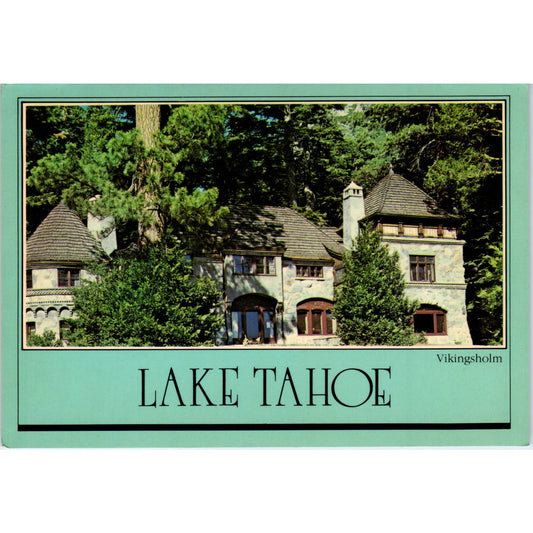 Vintage Postcard Lake Tahoe CA Vikingsholm Emerald Bay State Park EA3