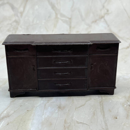 Plasco Brown Dresser Vanity Nightstand Doll House Furniture 4 Piece Lot TC5