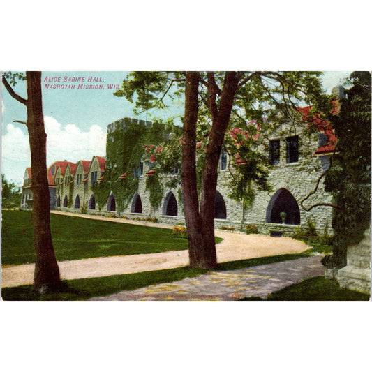 Alice Sabine Hall Nashotah Mission Wisconsin c1910 Original Postcard TJ9-P3