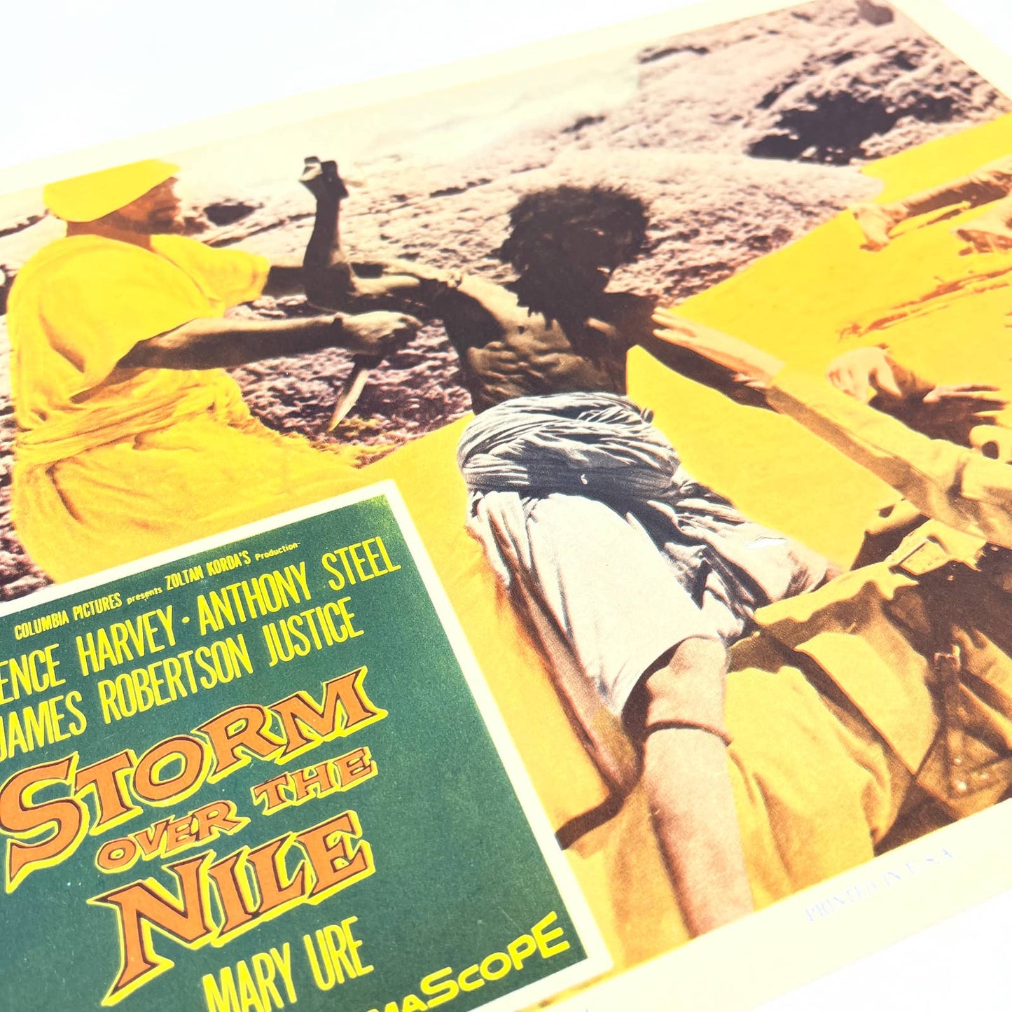 1956 Storm Over the Nile Lobby Card Laurence Harvey Anthony Steel #2 FL4