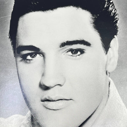 Vintage Elvis Presley Head Shot Portrait Black & White 8x10 AB4-7