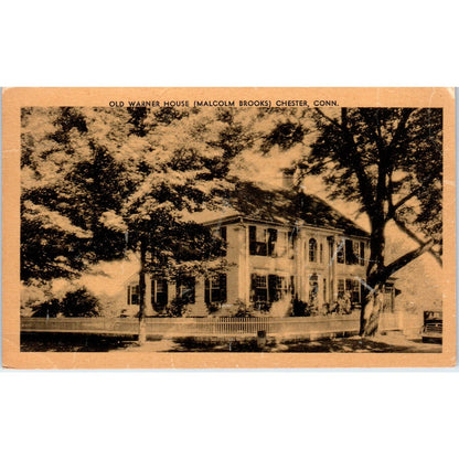 Old Warner House Malcolm Brooks Chester Conn Original Postcard TK1-P1