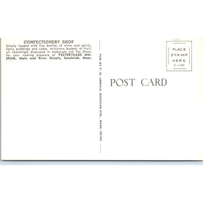 Doll Confectionary Shop Yesteryears Museum Sandwich MA Original Postcard PB4