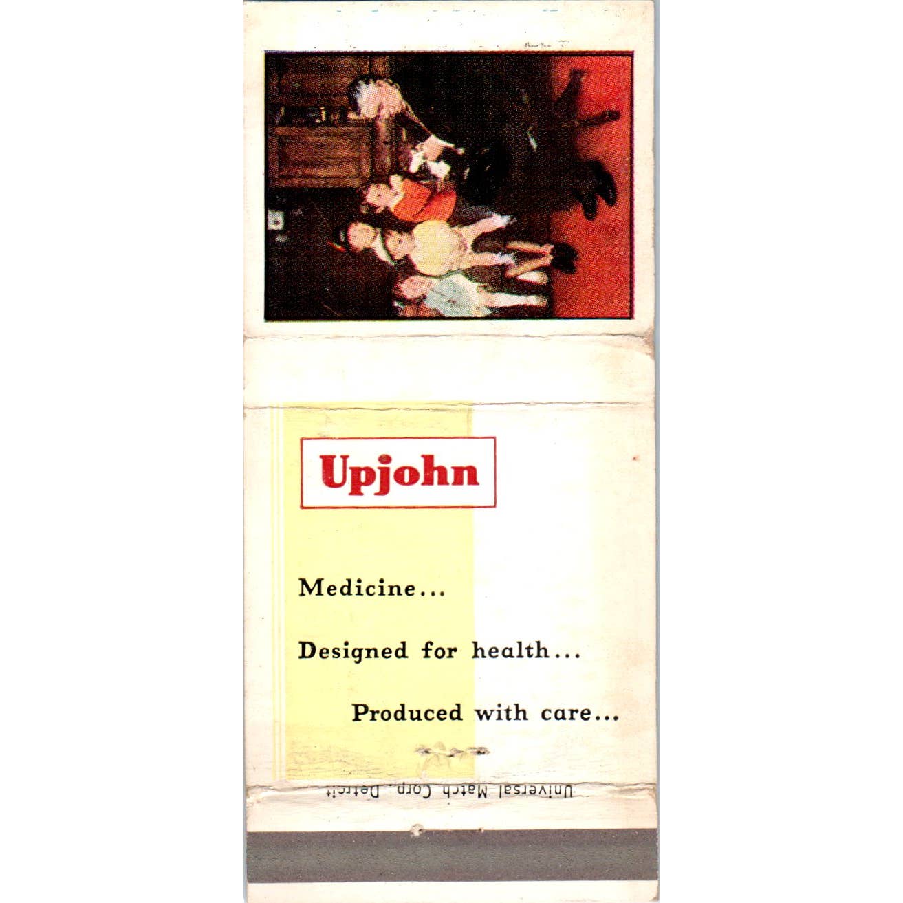 Upjohn Medicine Pamycin Advertising Matchbook Cover SA1-M11