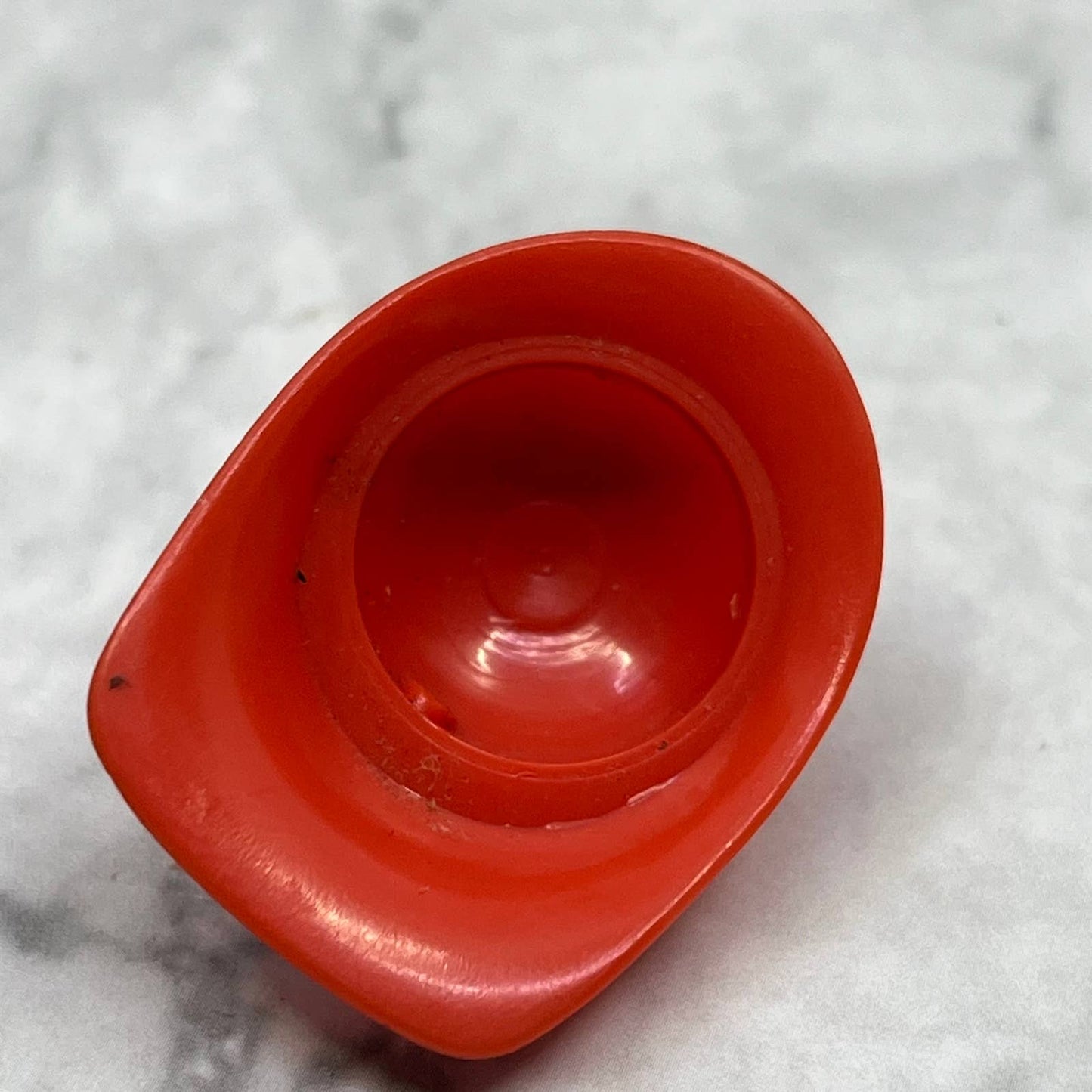VINTAGE Toy Small Hard Plastic Red Firefighter Helmet Hat SE6
