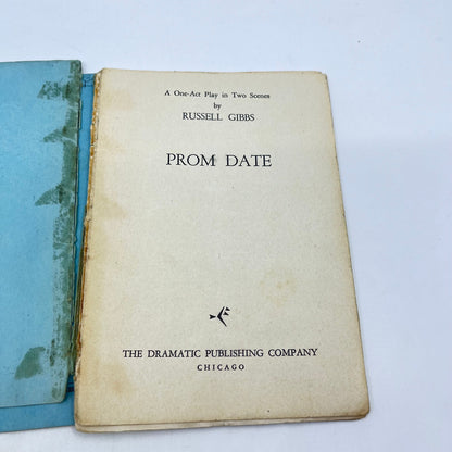 1950 Prom Date One Act Play- Dramatic Publishing Co Russell Gibbs Set of 2 V40-3
