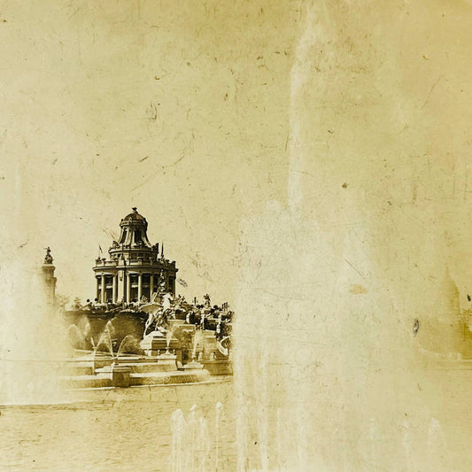 1904 Stereoview Card Fountains in Grand Basin St Louis Worlds Fair Exposition