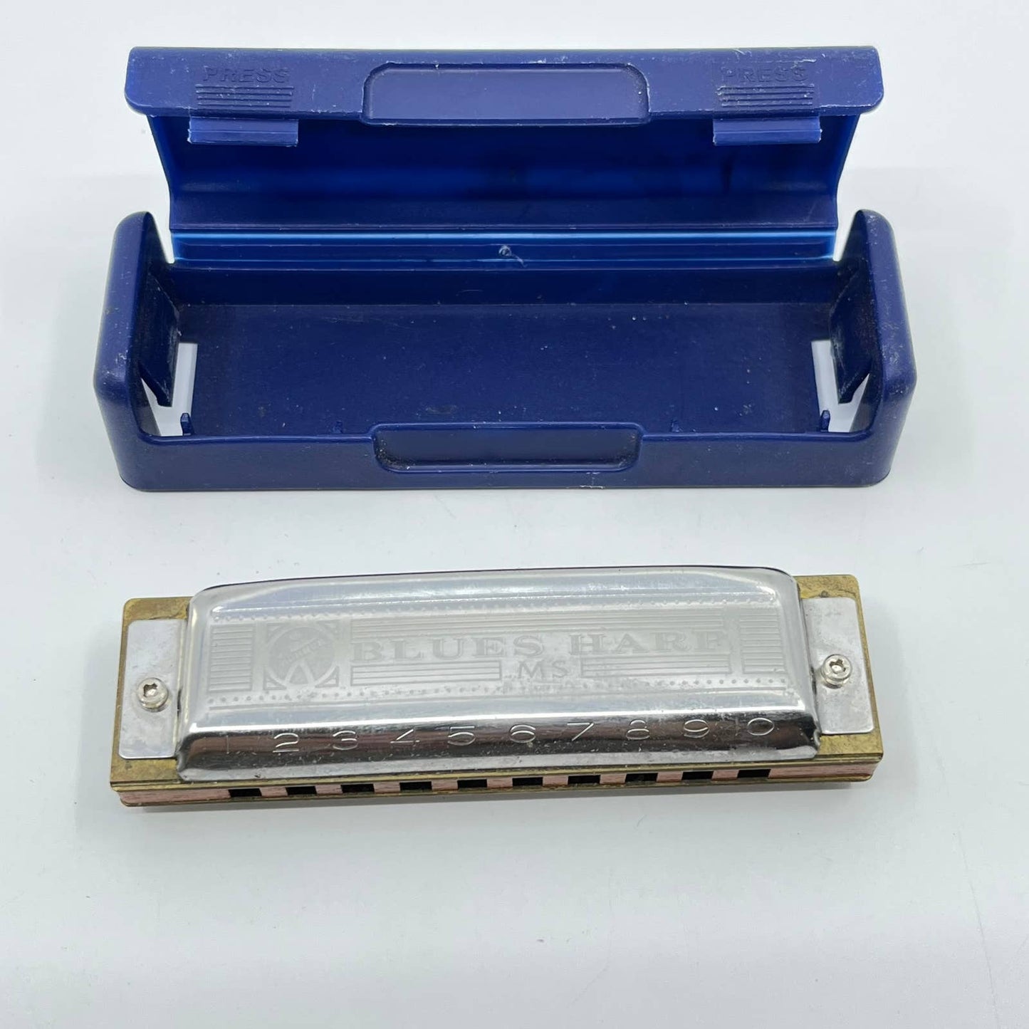 M. Hohner - Blues Harp of Key of C - Harmonica & Case  Made in Germany SD3