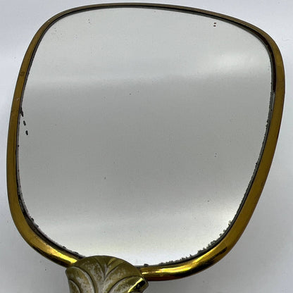 Vintage Art Nouveau Vanity Mirror Brass Tone TH3