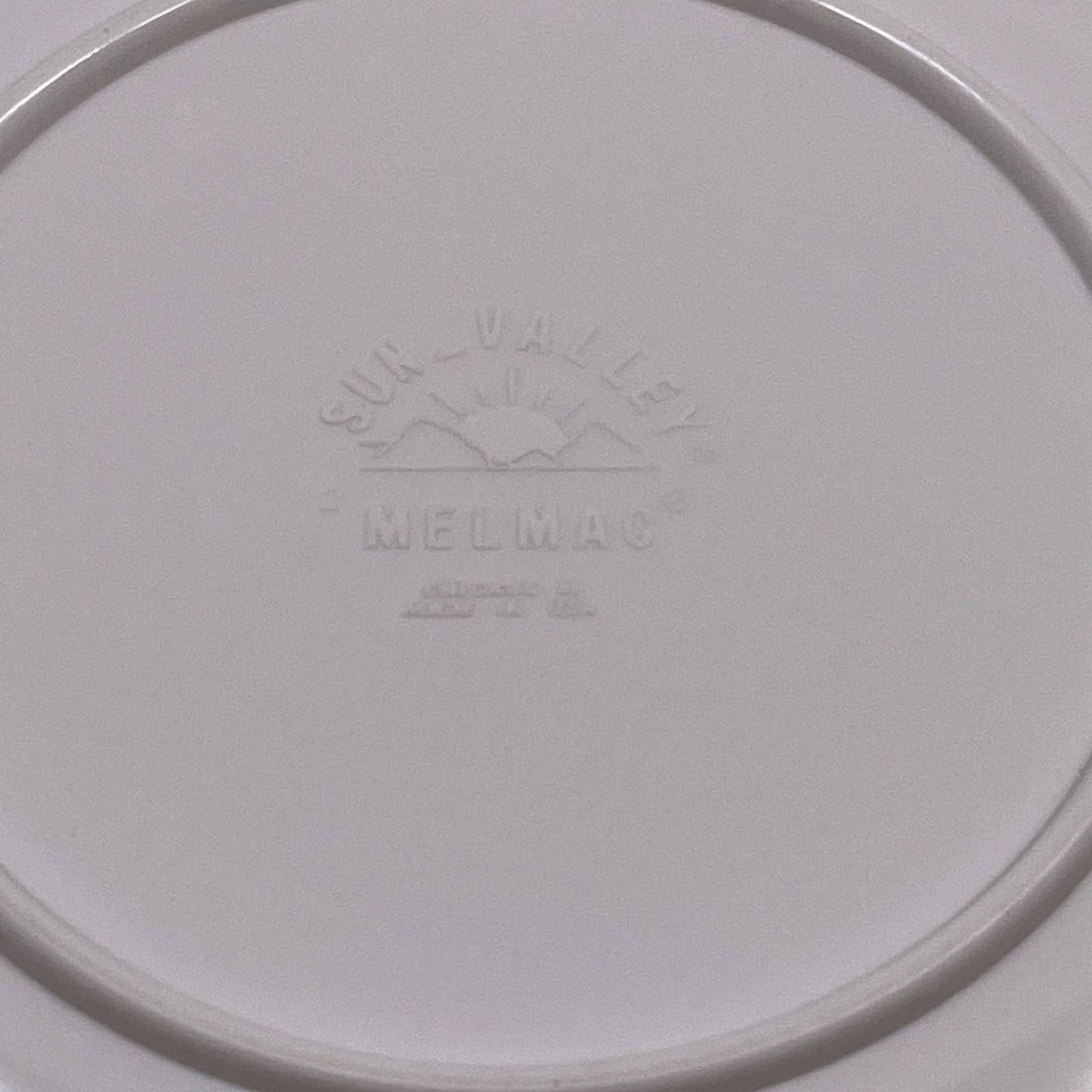 MCM Sun-Valley Melmac Dessert Plate White w/ Roses 6" Malamine TJ5