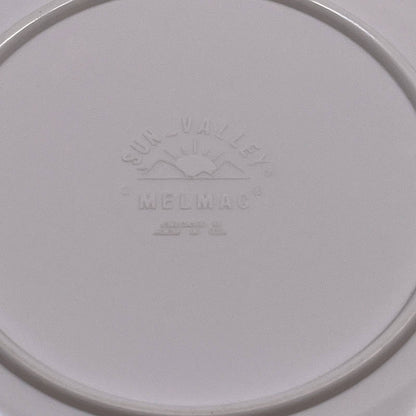 MCM Sun-Valley Melmac Dessert Plate White w/ Roses 6" Malamine TJ5