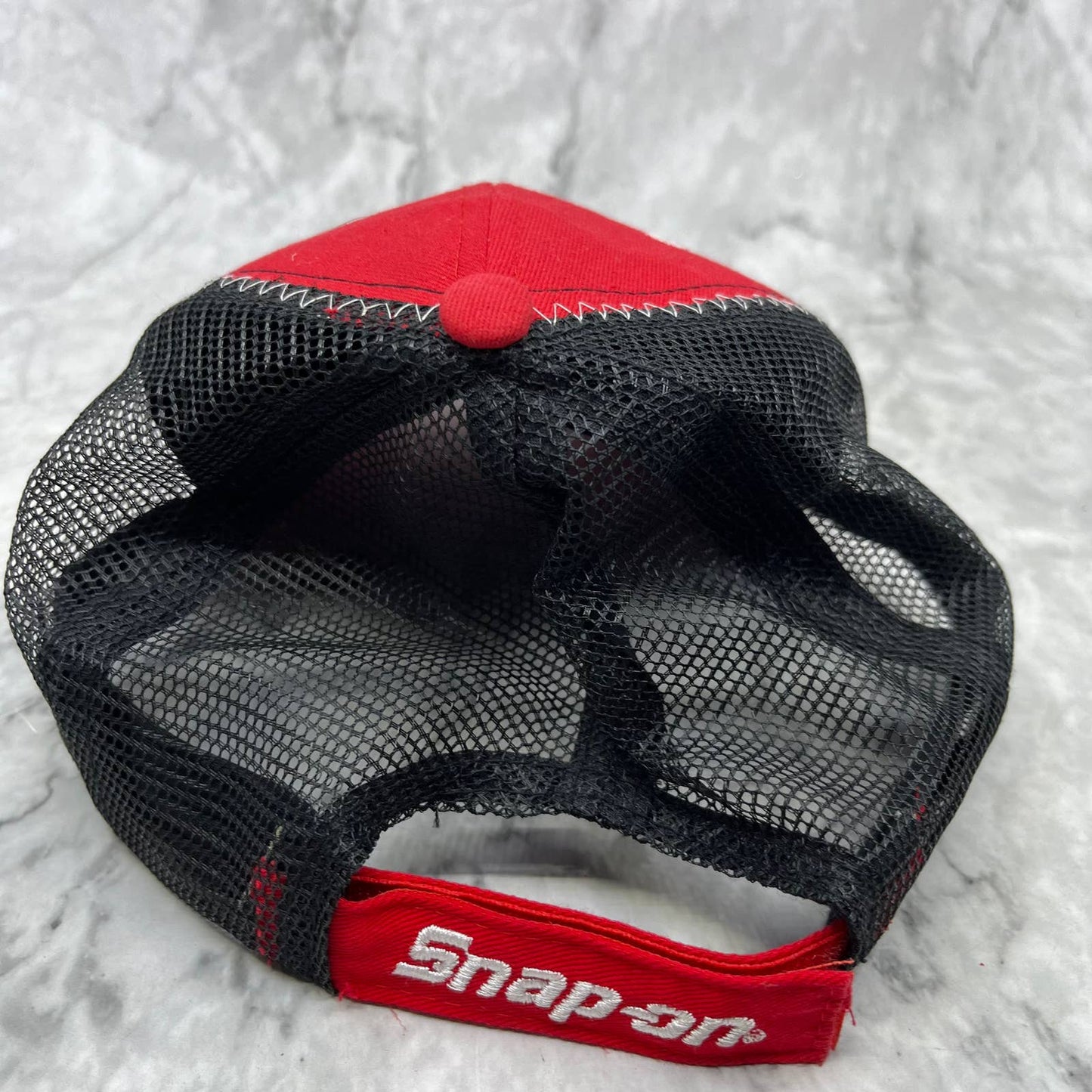 Snap-On Hat Cap Adjustable Adult Rock N Roll Cab Express Red Black Trucker HB1