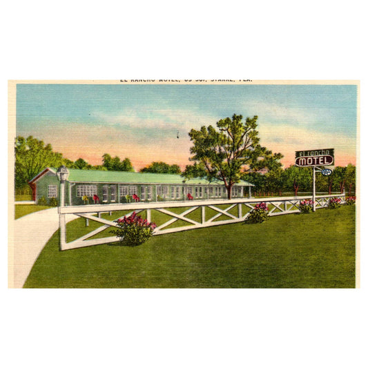 El Rancho Motel Starke Florida AAA Mr & Mrs Ray Strong - Postcard TJ8-1
