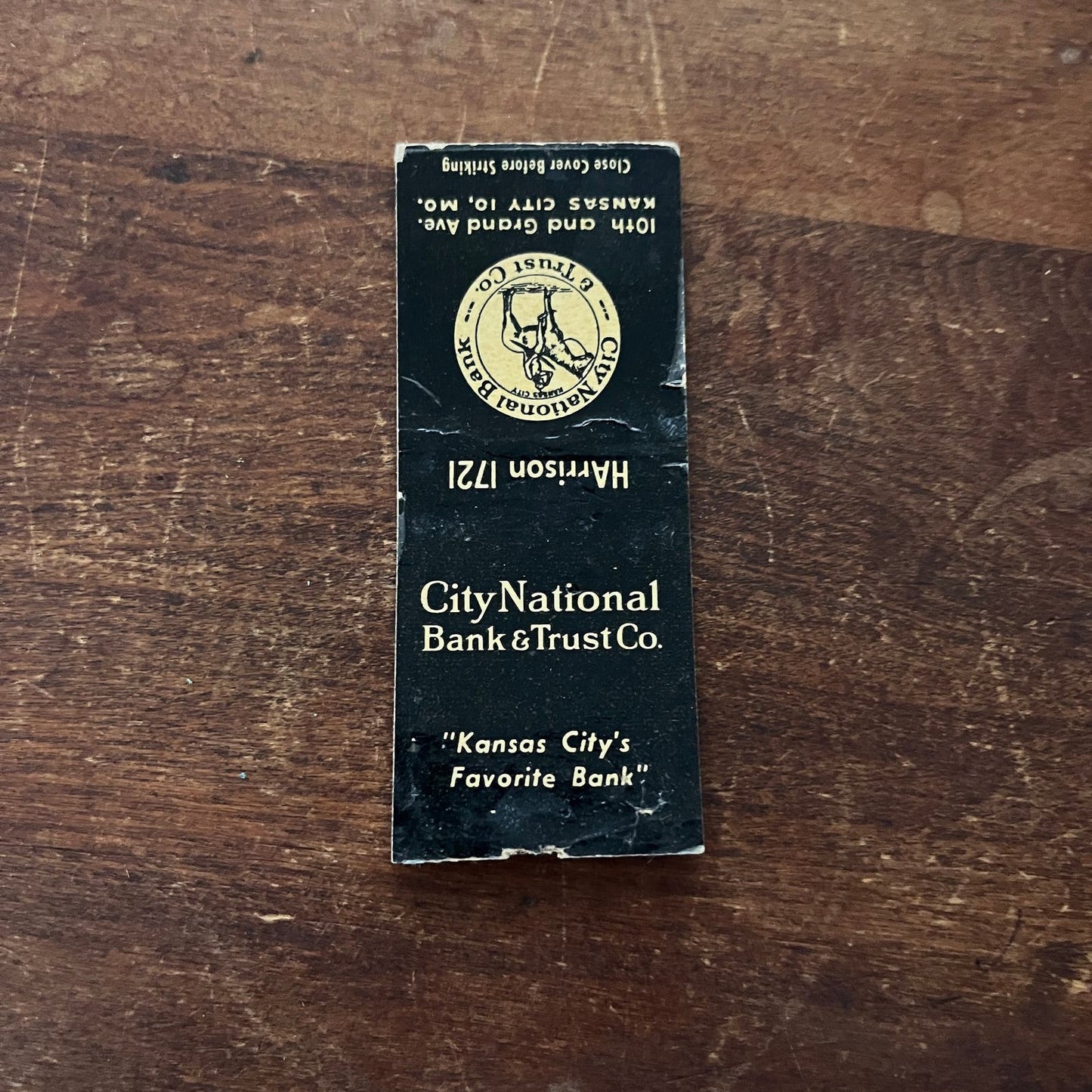 Kansas City National Bank & Trust Advertising Matchbook Cover SB3-M6