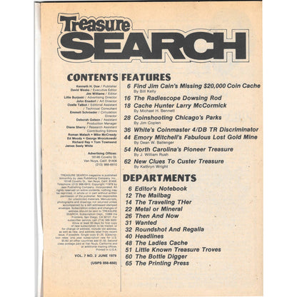 Treasure Search Magazine - Treasure Hunting Mining Metal Detecting Jun 1979 M4