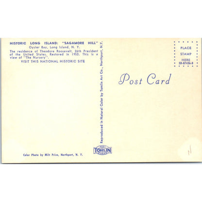 Historic Long Island Sagamore Hill Oyster Bay NY Original Postcard PB9