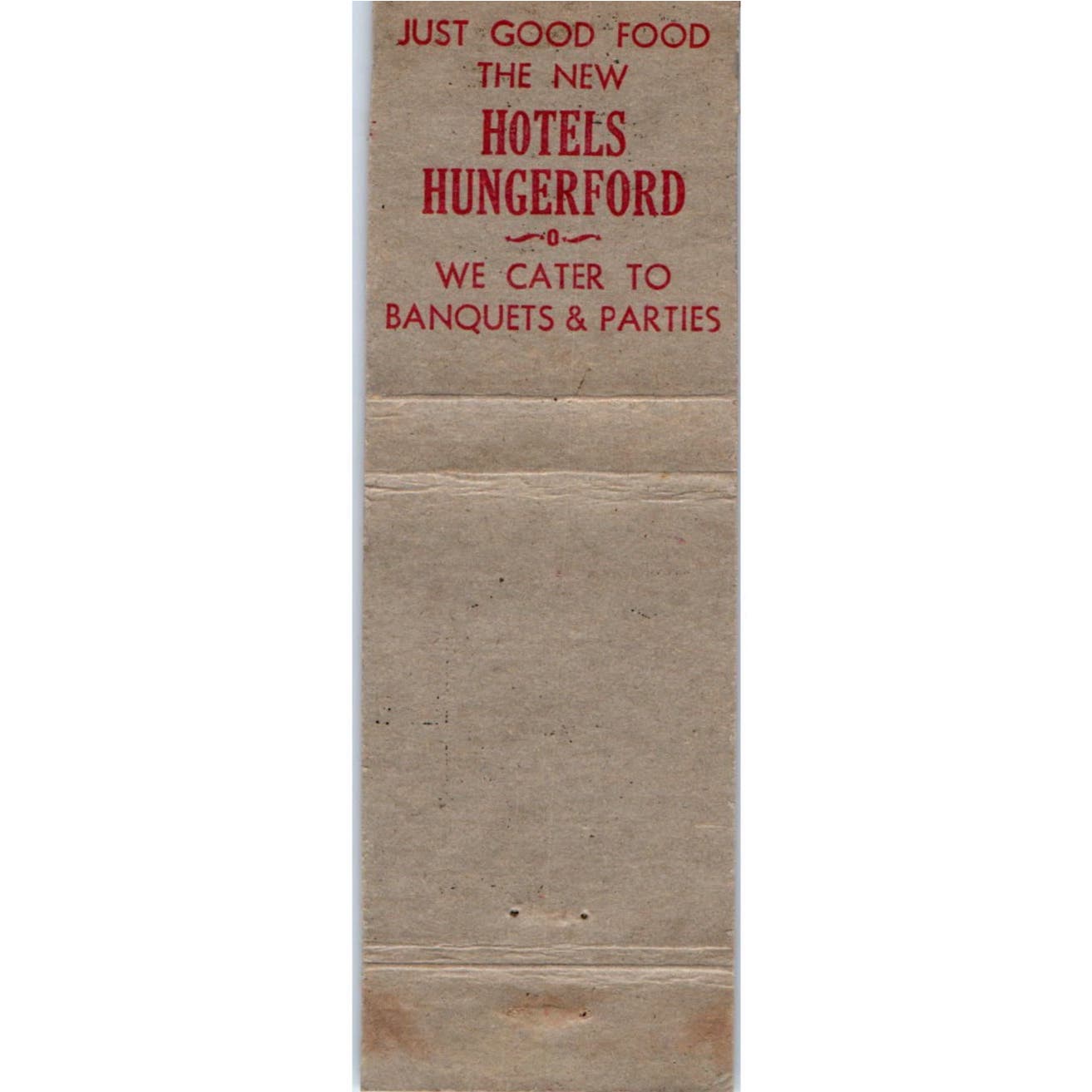 Hotel Hungerford Portland Oregon Advertising Matchbook Cover SA9-M8