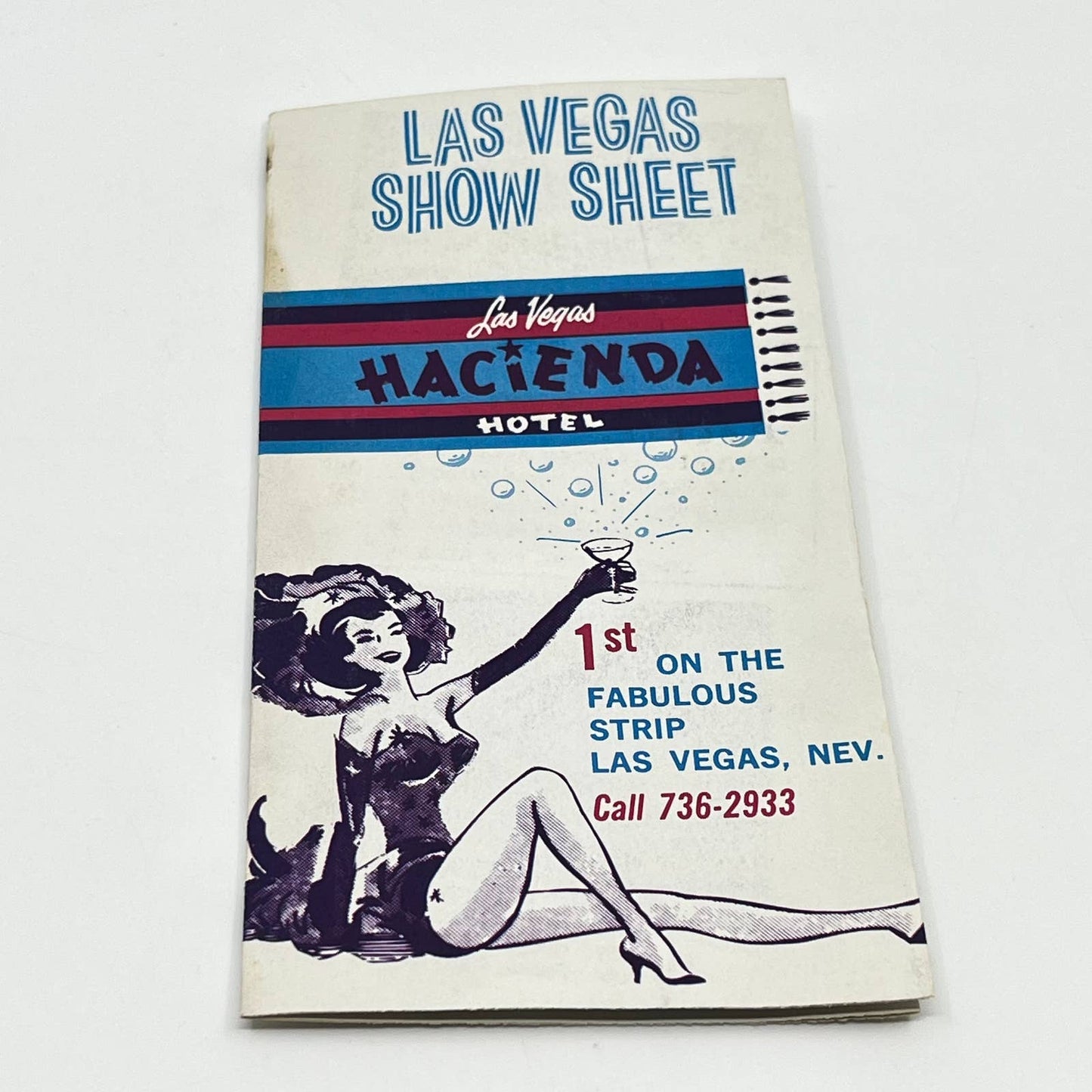 1960s Las Vegas Show Sheet Hacienda Hotel Hank Henry Burlesque Boxing AB2