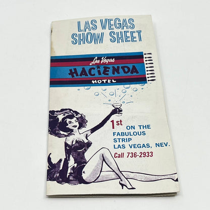 1960s Las Vegas Show Sheet Hacienda Hotel Hank Henry Burlesque Boxing AB2