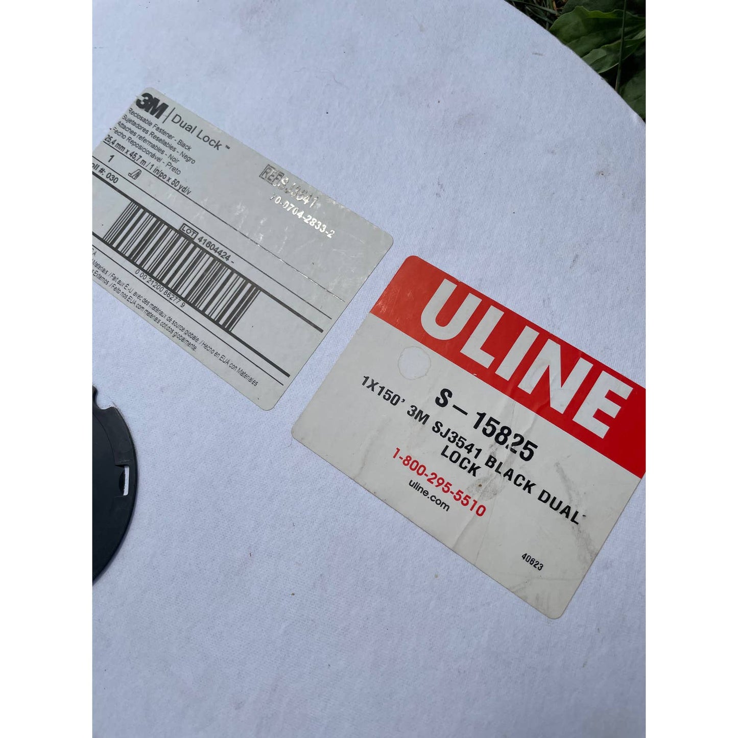 Almost Full Roll ULINE  S-15825 1X150’ 3M SJ3541 BLACK DUAL LOCK Fastener