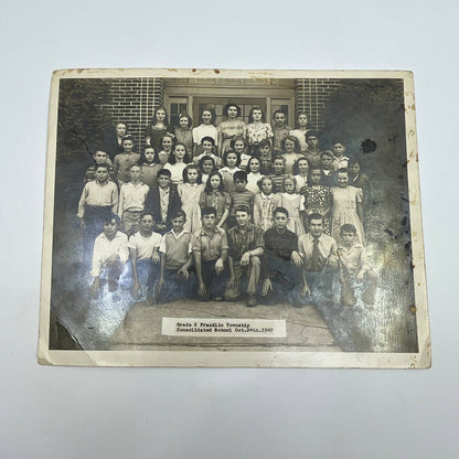 1947 Class Photo Grade 6 Franklin Township Consolidated School Gettysburg PA AC3