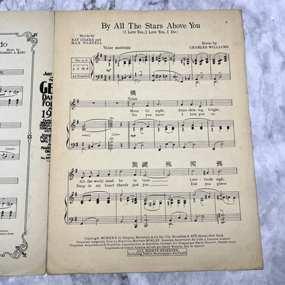 By All The Stars Above You I Love You Ray O'Hara 1930 Sheet Music TK2-SM