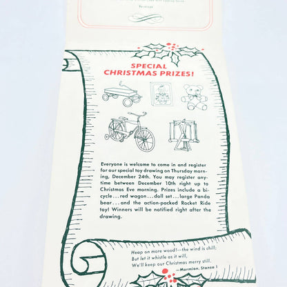 1960s American Airlines Astrojet Room Christmas Dinner Menu AB7