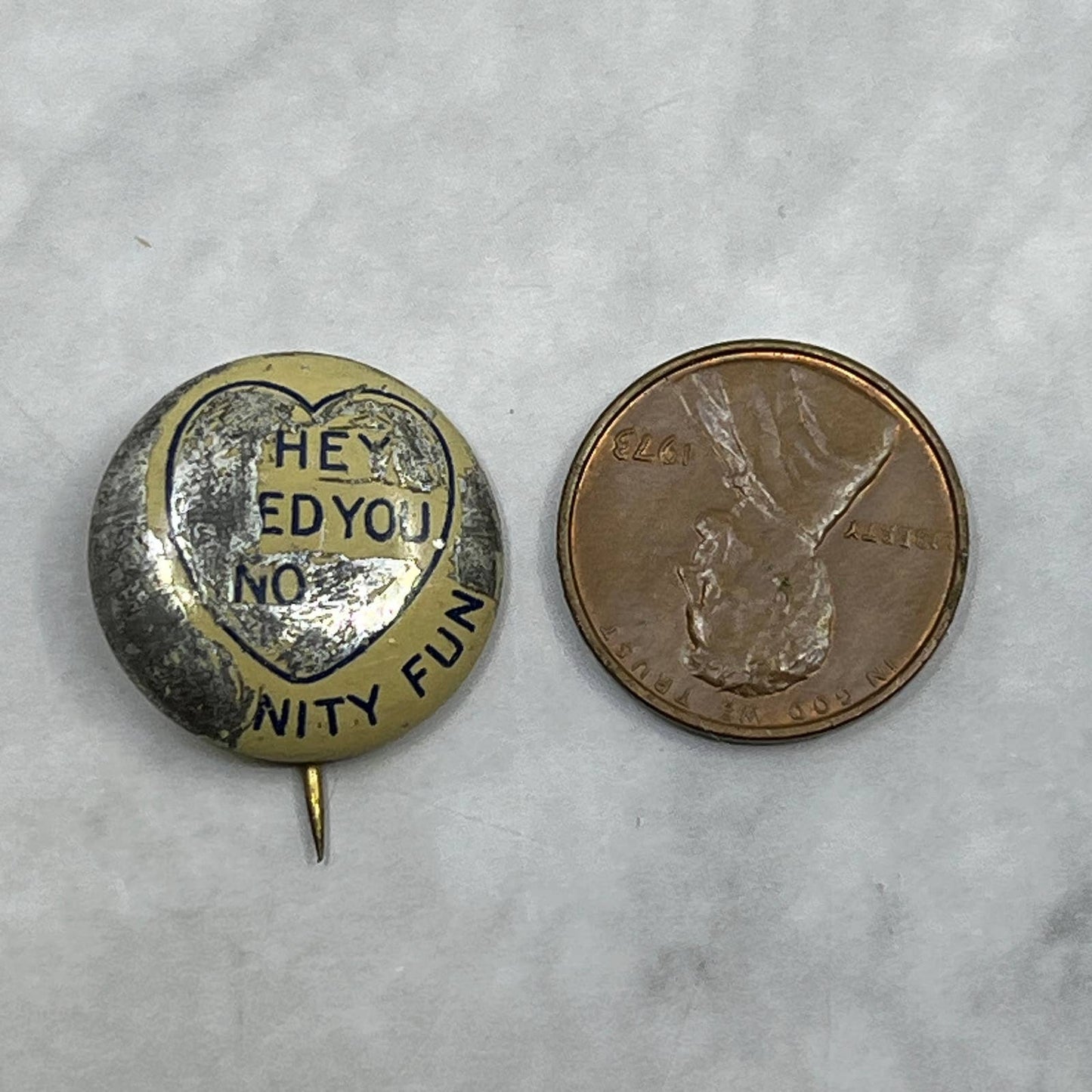 1920s Pinback Button Pin Community Fund They Need You Now! SE7-2