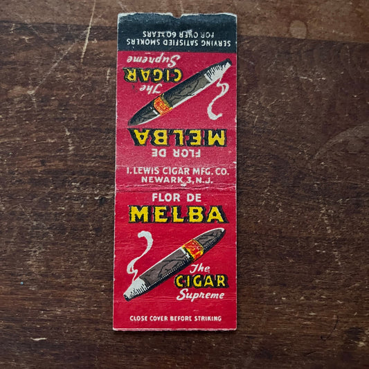 Flor De Melba Cigar Supreme Advertising Matchbook Cover SA9-M13