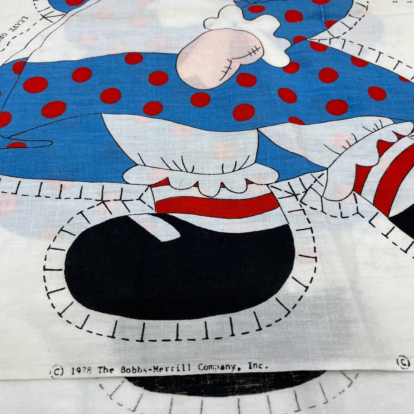 Vintage Fabric Panel RAGGEDY ANN Cut & Sew Spring Mills 167 Cotton 1978 TH6