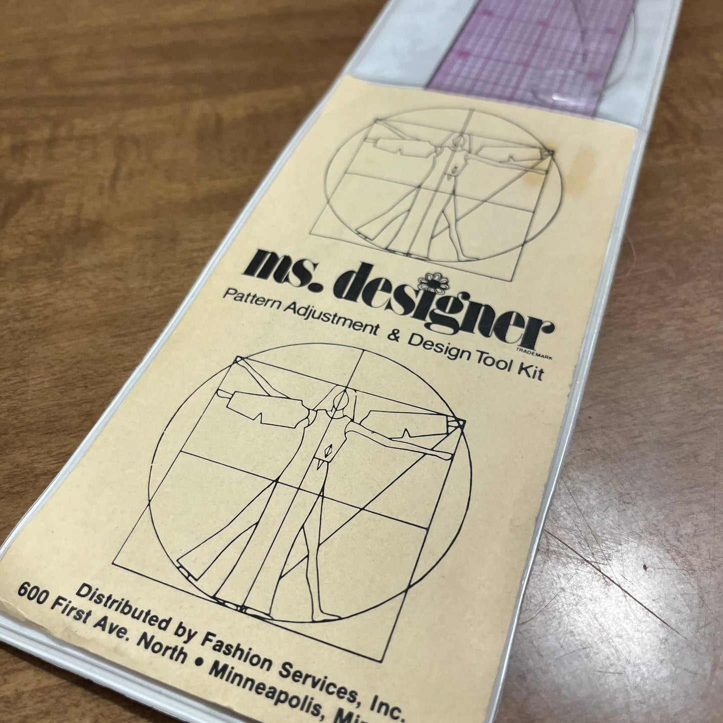 Vintage Ms. designer Pattern Adjustment & Design Toolkit Sewing Template NOS TA4