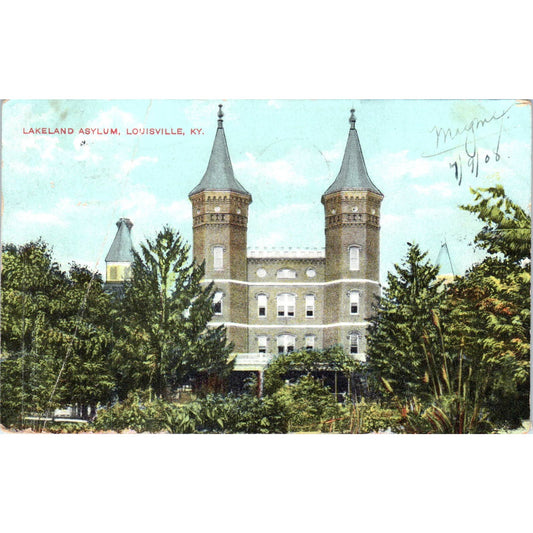 Lakeland Asylum Louisville Kentucky 1908 Original Postcard TK1-P1