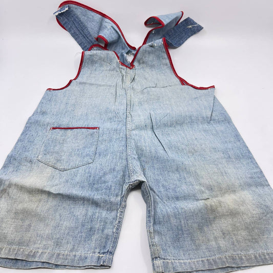 Antique Victorian Handmade Blue Overalls for Boy or Girl TE3