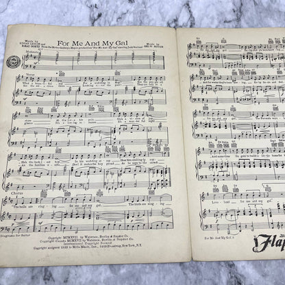 For Me and My Gal Judy Garland Edgar Leslie 1917 Sheet Music TK2-SM2