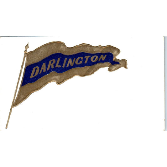 Antique Postcard Embossed Gilt Flag Souvenir Darlington PA TI1-1