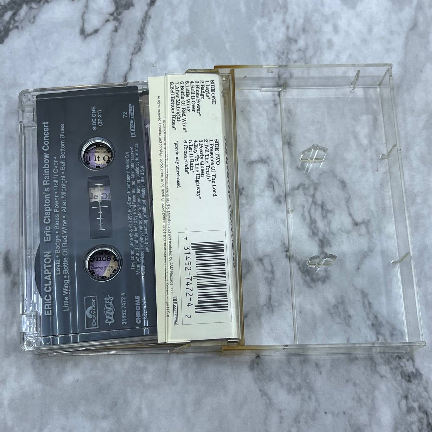 Eric Clapton's Rainbow Concert Cassette Tape TD9-66