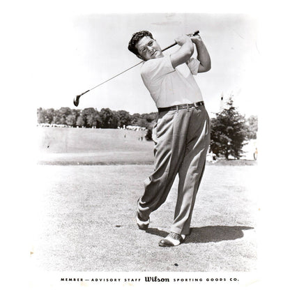 1957 Original Press Photo Golf Ed Porky Oliver Tees Off 8x10" AD2