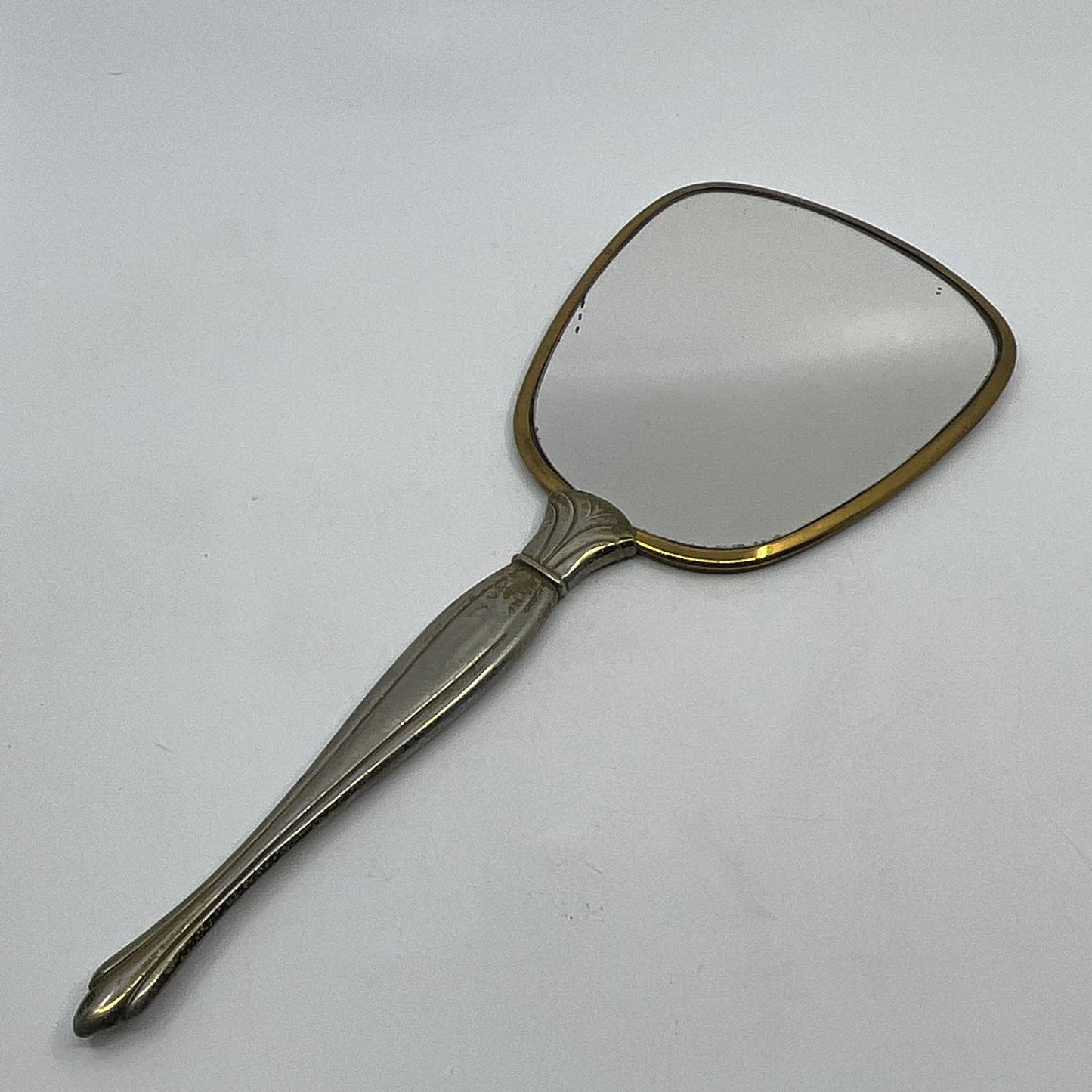 Vintage Art Nouveau Vanity Mirror Brass Tone TH3